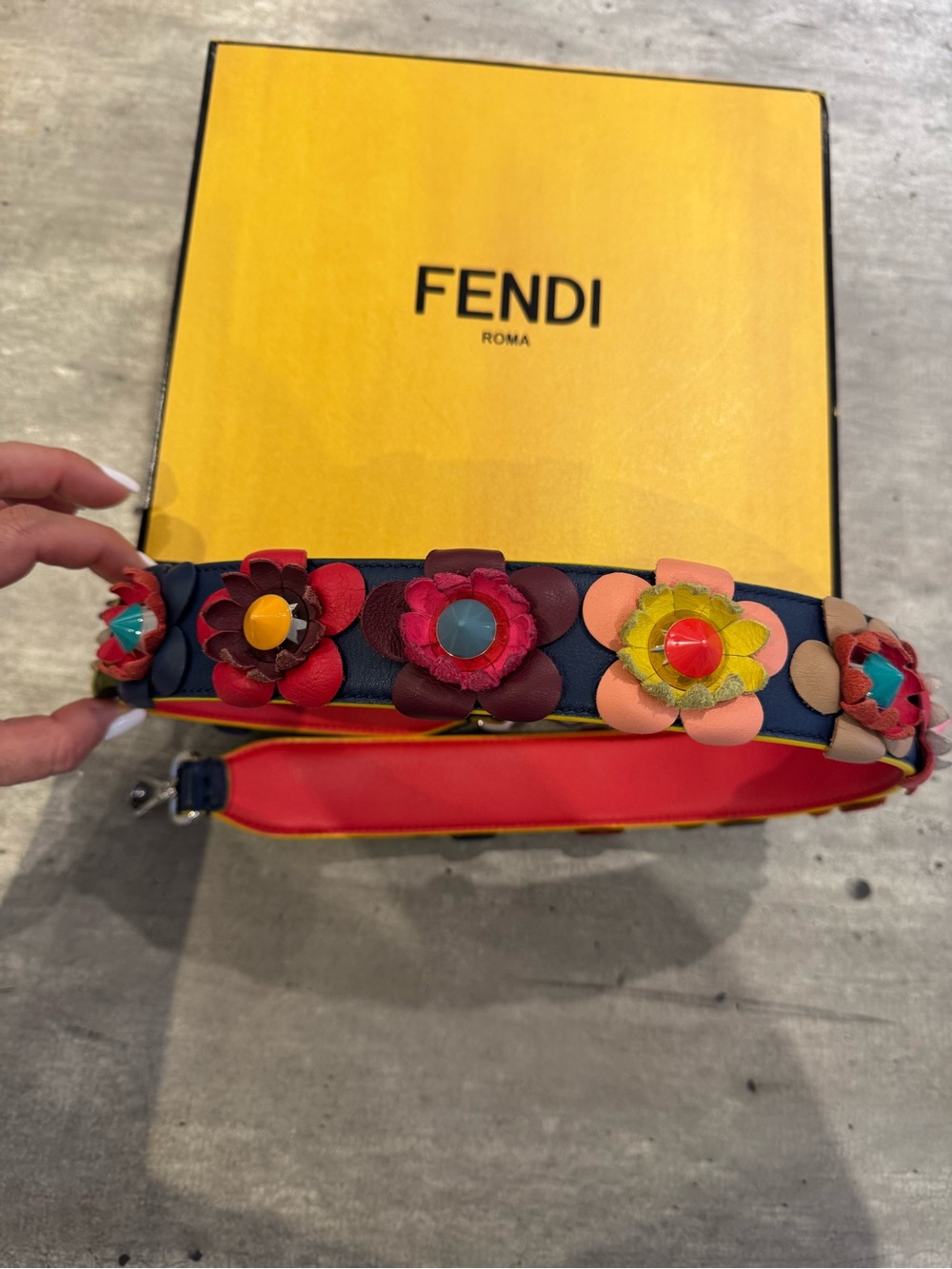 100% authentic fendi strap bag